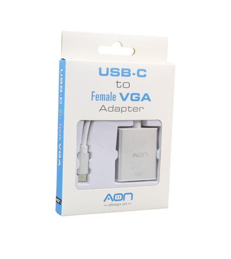 [AO-AD-1004] Adaptador AON USB Type C a VGA Hembra