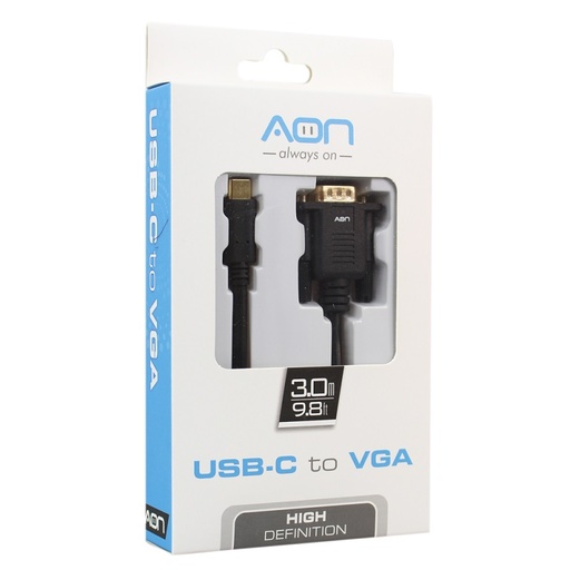 [AO-CB-5102] Cable AON USB Type C a VGA 3M